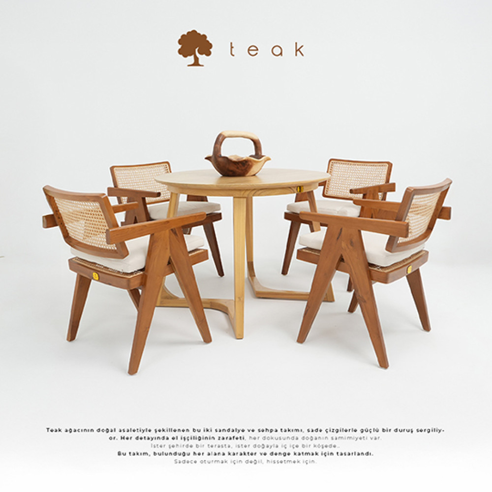 NADA KELAM (SÖZÜN MELODİSİ) – EL YAPIMI TEAK MASA