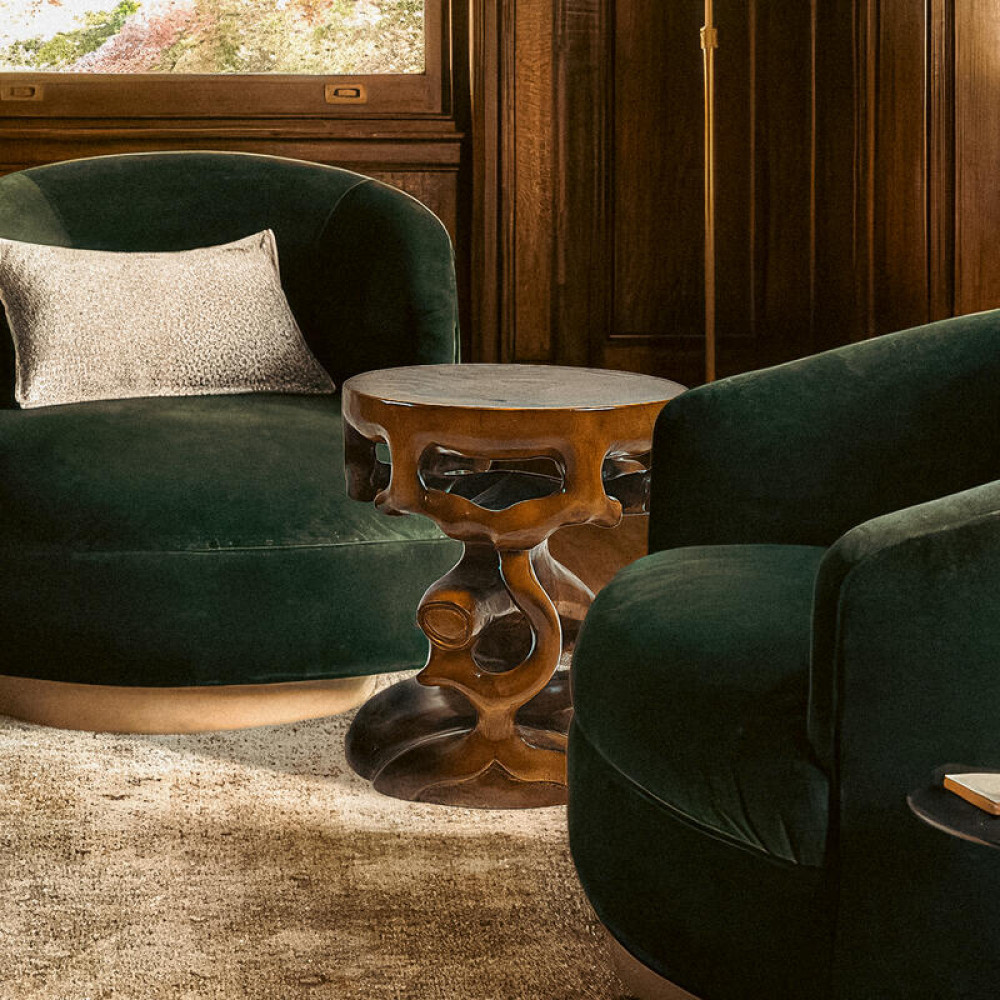 Lüks El Yapımı Teak Root Organik Sehpa - Modern ve Doğal Dekorasyon